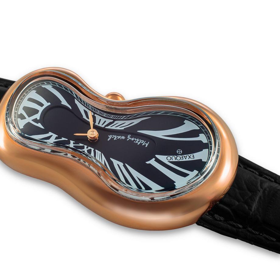 Exaequo  Classic Melting Uhr Edelstahluhr - PVD 