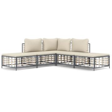 Garten lounge set poly-rattan