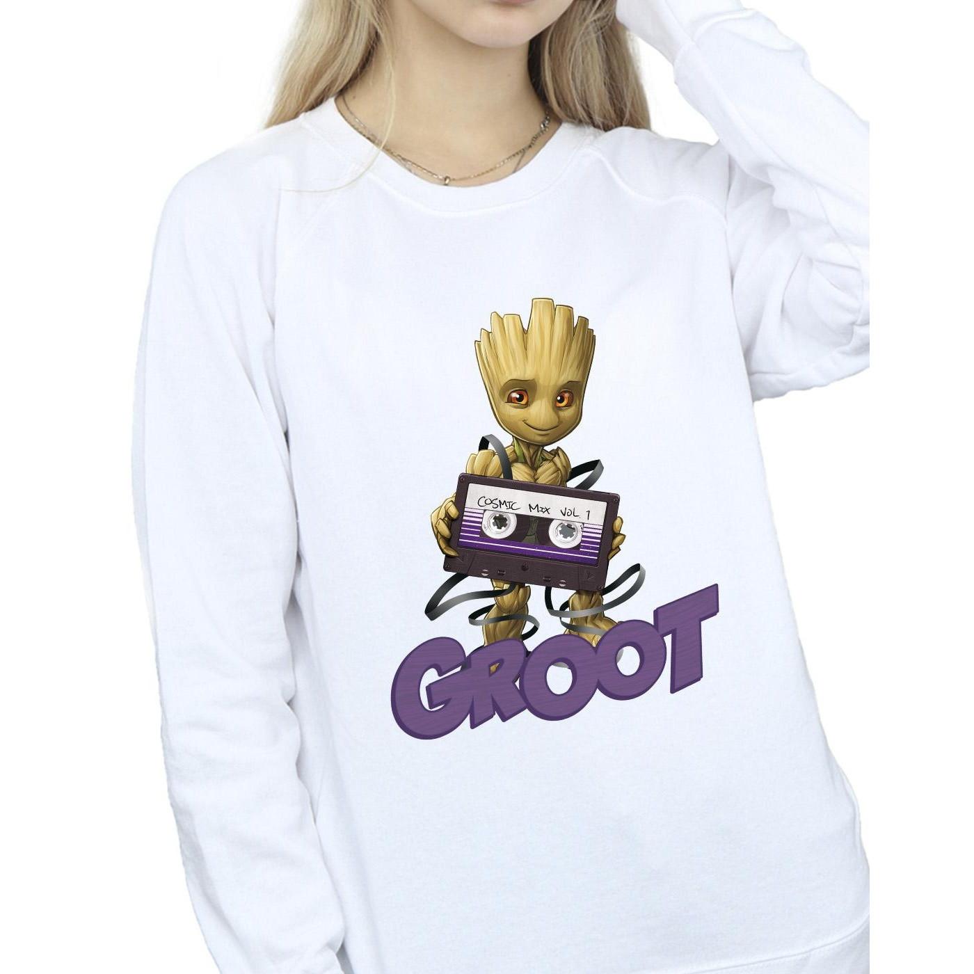 Guardians Of The Galaxy Groot Felpa con Stampa Grafica  