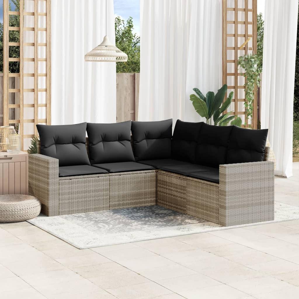 VidaXL set divano da giardino Polirattan  