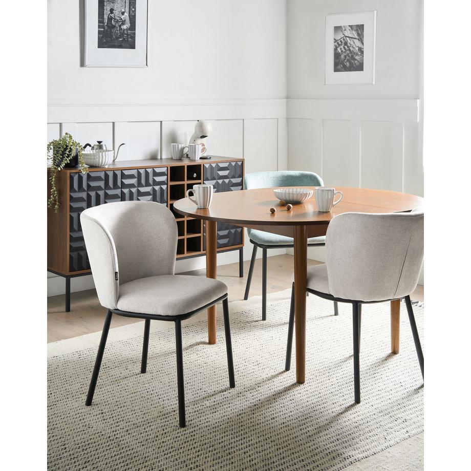 Beliani Set di 2 sedie da pranzo en Tessuto Minimalista ARTESIA  