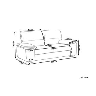 Beliani 3 Sitzer Sofa aus Kunstleder Retro VOGAR  