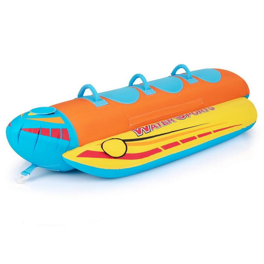 Northix  Banana boat per 3 persone Tubo trainabile con 3 sedili imbottiti in EVA e maniglie 252 x 108 x 51 cm 