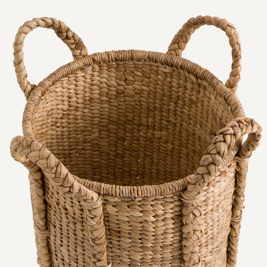 AM.PM Hoher runder Korb aus Wasserhyazinthe 4 Griffe Tima  