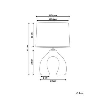 Beliani Lampada da tavolo en Ceramica Moderno ABBIE  