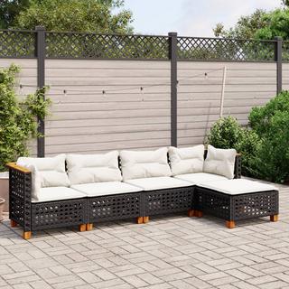 VidaXL set divano da giardino Polirattan  