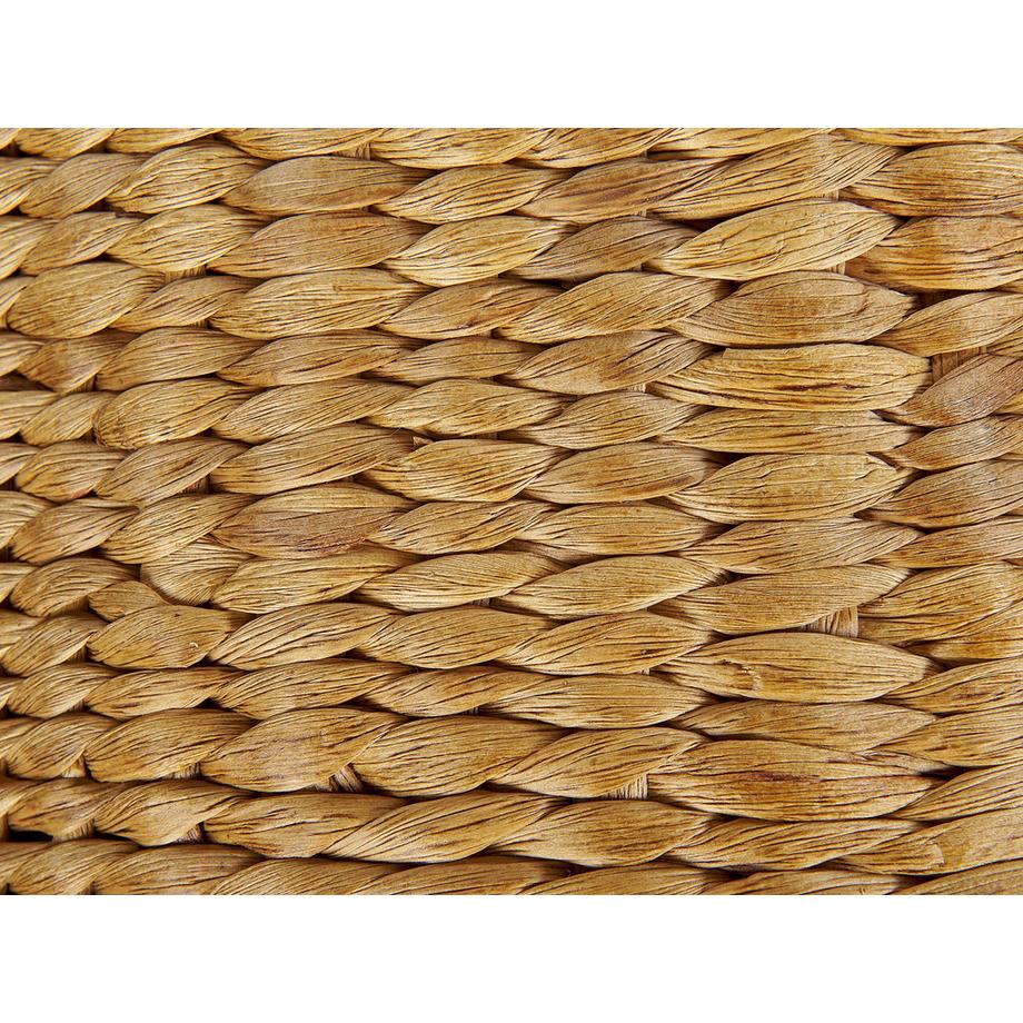 Beliani Pouf en Fibre de jacinthe d'eau Boho BICHIR  