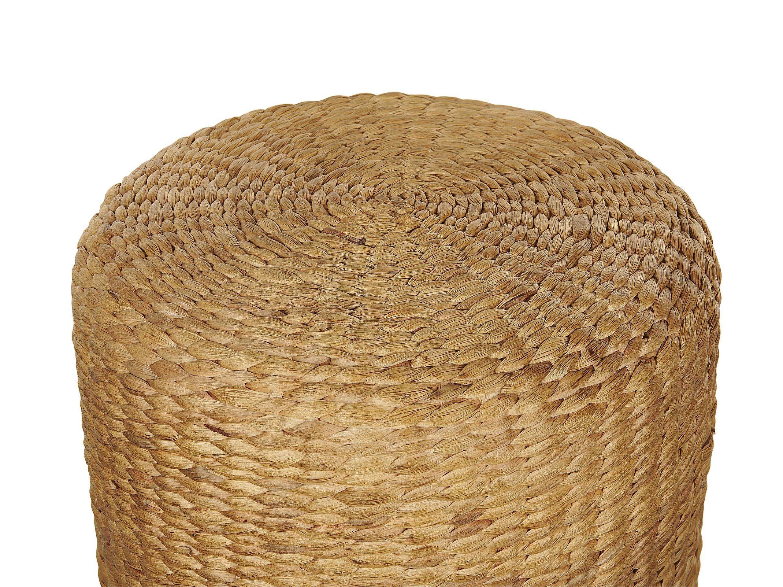 Beliani Pouf en Fibre de jacinthe d'eau Boho BICHIR  