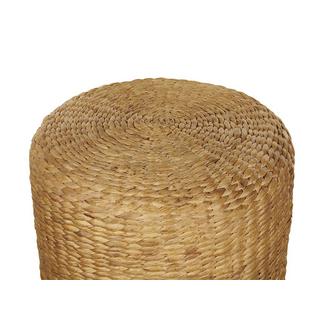 Beliani Pouf en Fibre de jacinthe d'eau Boho BICHIR  