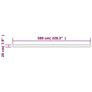 VidaXL Tissu de cantonnière d’auvent de remplacement tissu  