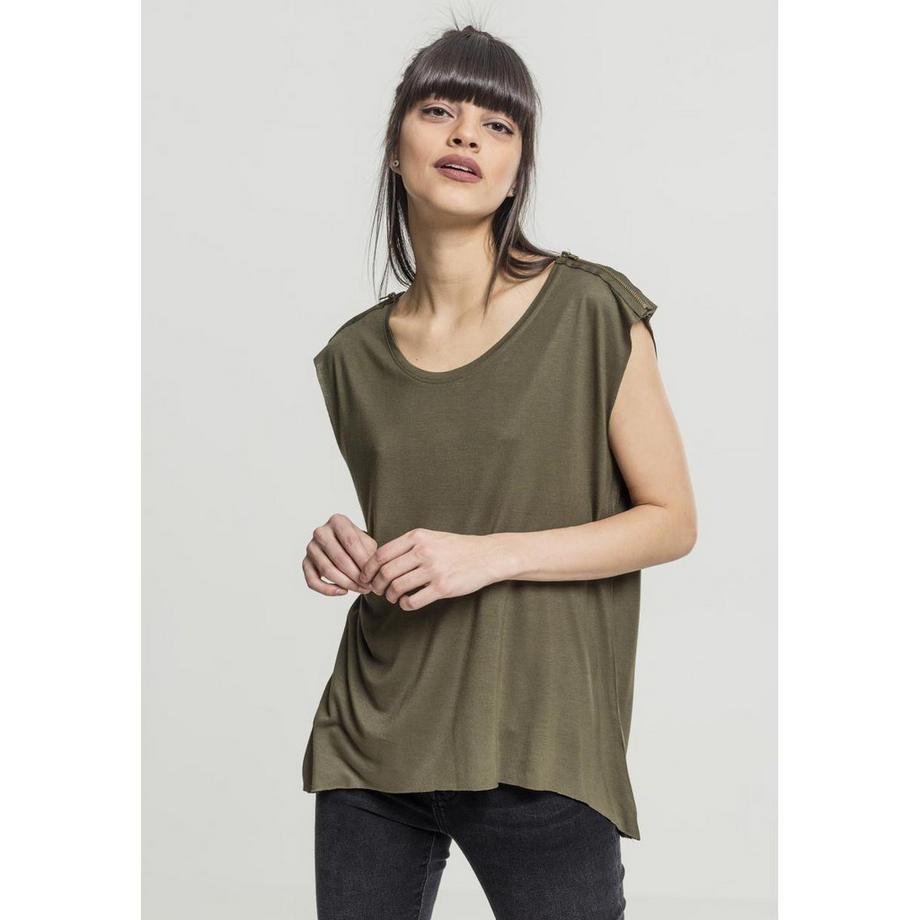 URBAN CLASSICS Zip Hilo T-Shirt  
