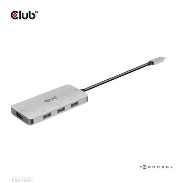 CSV-1547 hub di interfaccia USB 3.2 Gen 2 (3.1 Gen 2) Type-C 10000 Mbit/s Nero, Argento