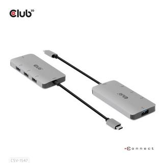 Club3D  CSV-1547 hub & concentrateur USB 3.2 Gen 2 (3.1 Gen 2) Type-C 