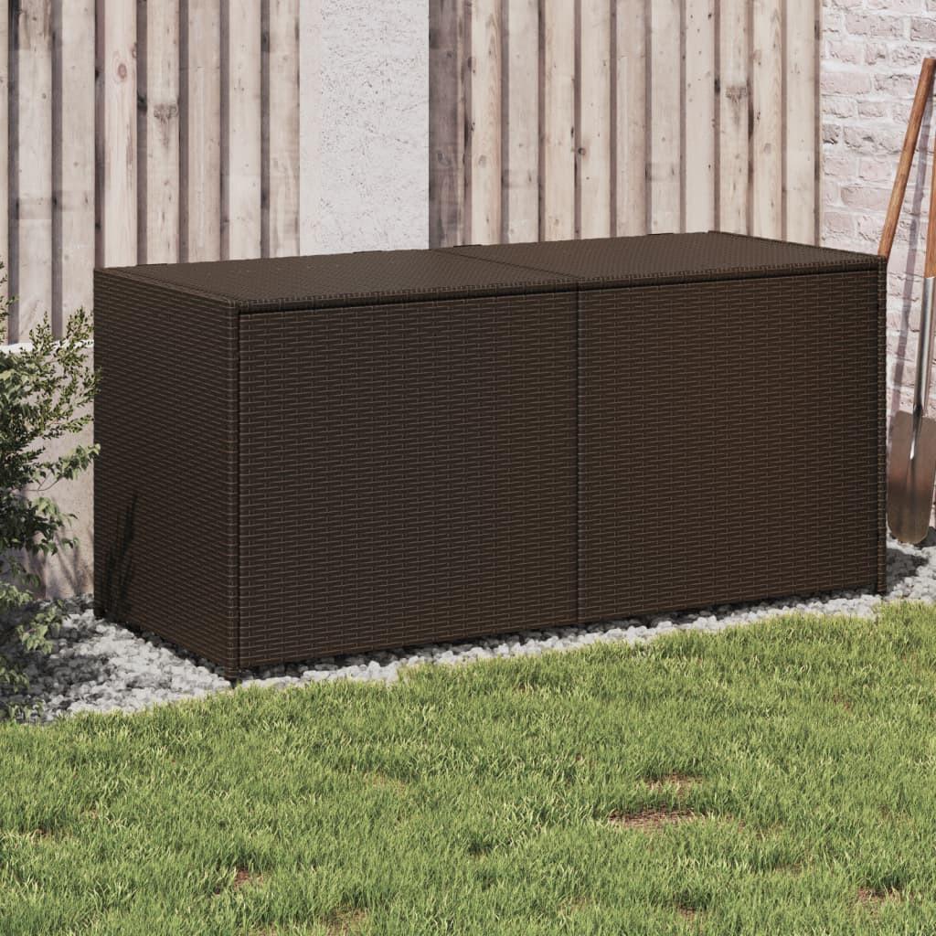 VidaXL Boîte de rangement de jardin rotin synthétique  