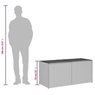 VidaXL Boîte de rangement de jardin rotin synthétique  