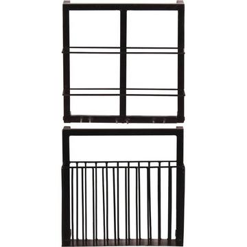 Étagère murale Cotry noir antique 120x60x60 (2 pièces)