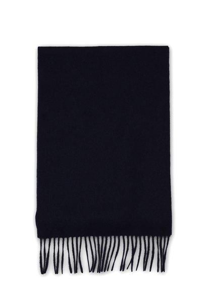 CASH-MERE.CH Sciarpa tinta unita con frange  