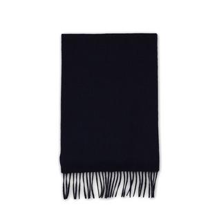 CASH-MERE.CH Sciarpa tinta unita con frange  