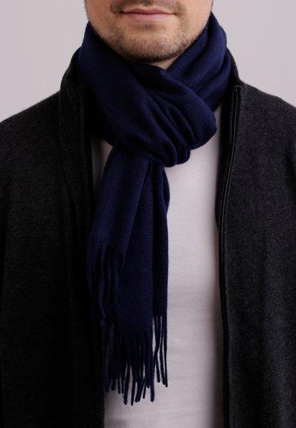CASH-MERE.CH Sciarpa tinta unita con frange  