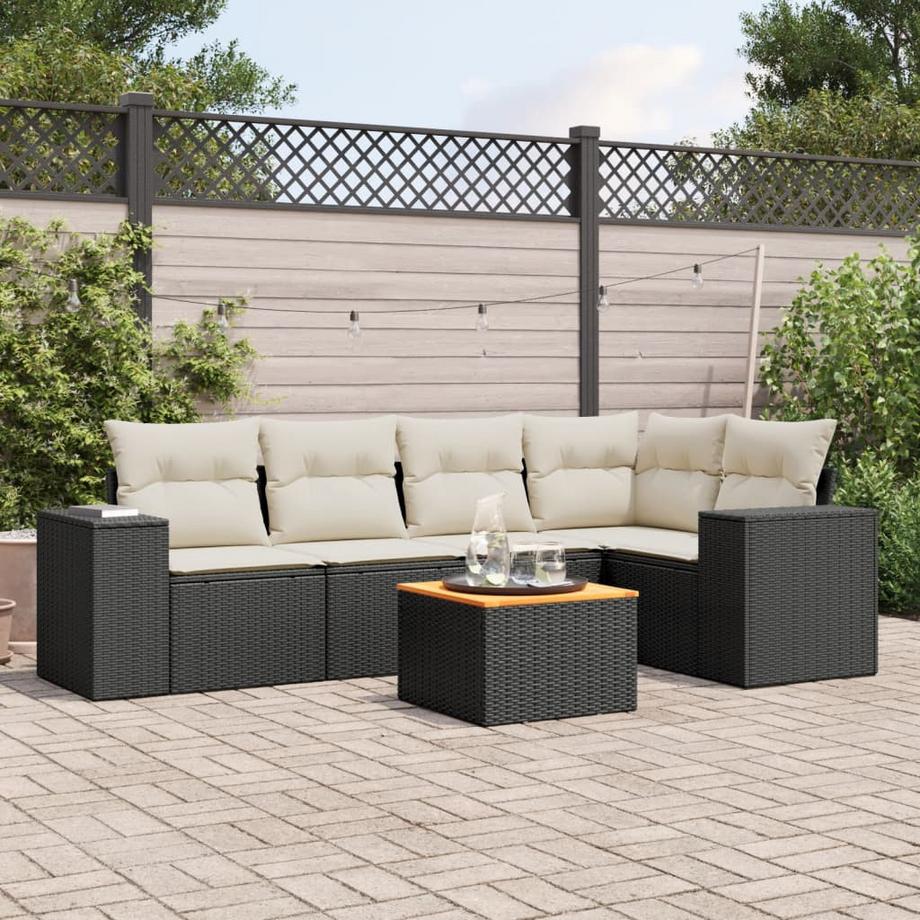 VidaXL Ensemble de canapés de jardin rotin synthétique  