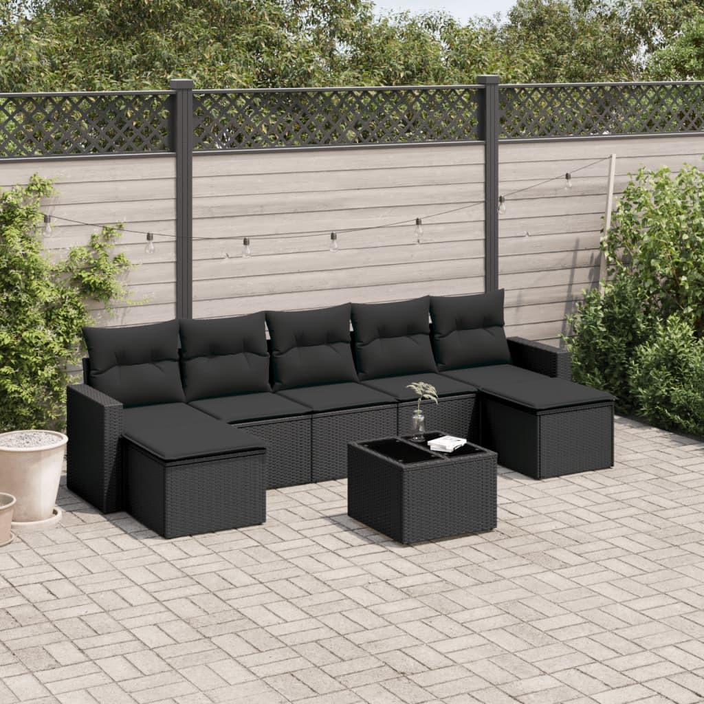 VidaXL set divano da giardino Polirattan  