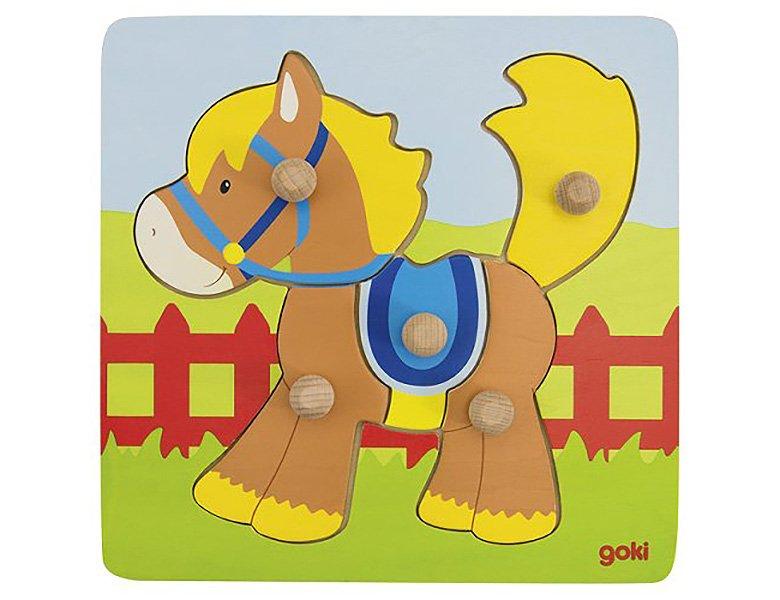goki  Puzzle Steckpuzzle Pferd (5Teile) 