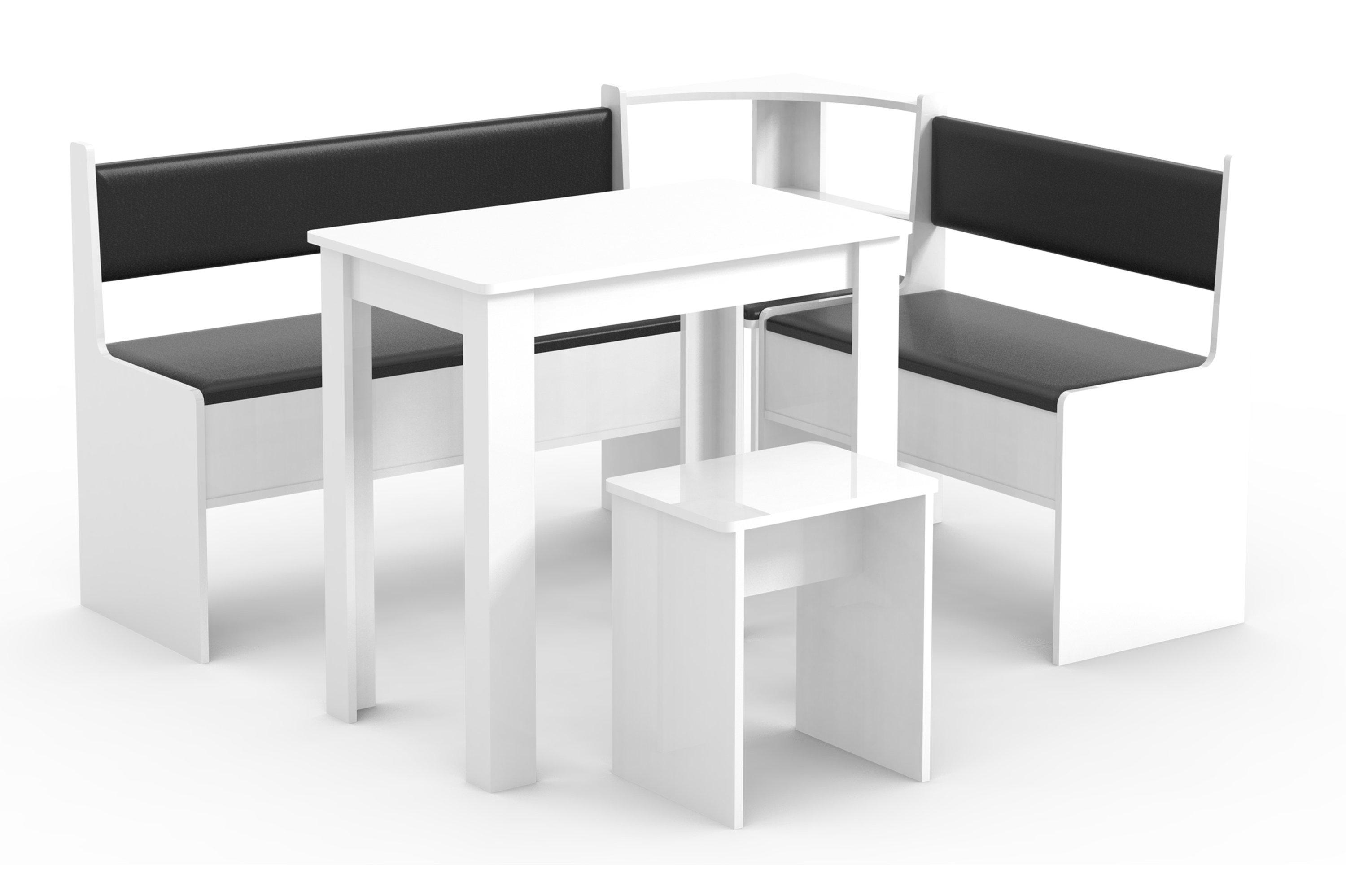 VCM  Groupe de bancs d'angle Groupe de sièges de cuisine Banc Table Tabouret Esal Mini 