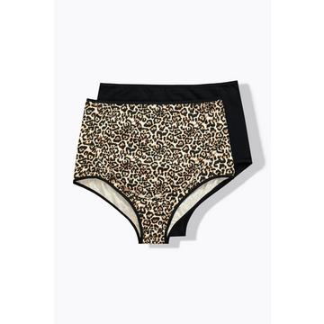 Slip a vita alta Bellieva in confezione doppia con inserto sul ventre