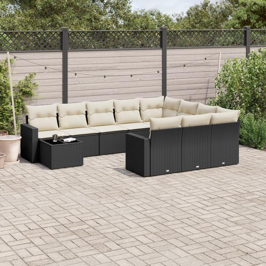 VidaXL set divano da giardino Polirattan  