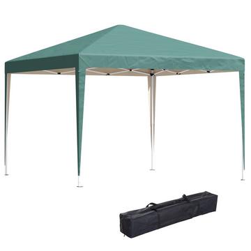 Gazebo 2,95X2,95 M Gazebo Pieghevole Pop-Up Con Protezione Uv Pieghevole In Acciaio Oxford Verde