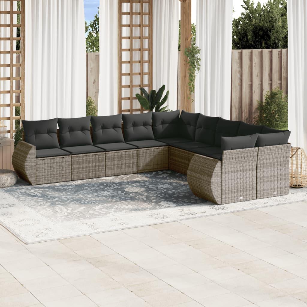 VidaXL set divano da giardino Polirattan  