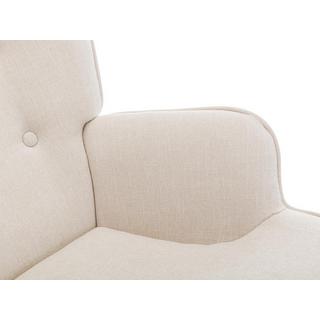 Vente-unique Fauteuil à bascule en tissu chiné beige ELMINA II  