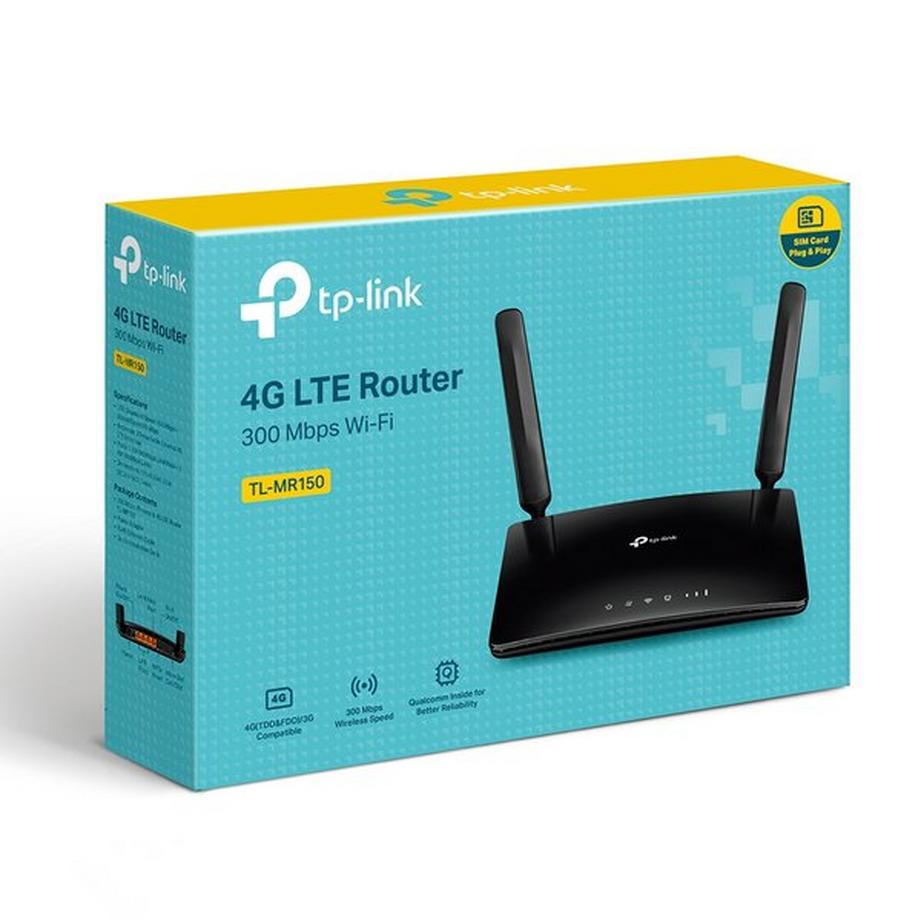 TP-Link  TL-MR150 WLAN-Router Schnelles Ethernet Einzelband (2,4GHz) 4G Schwarz 