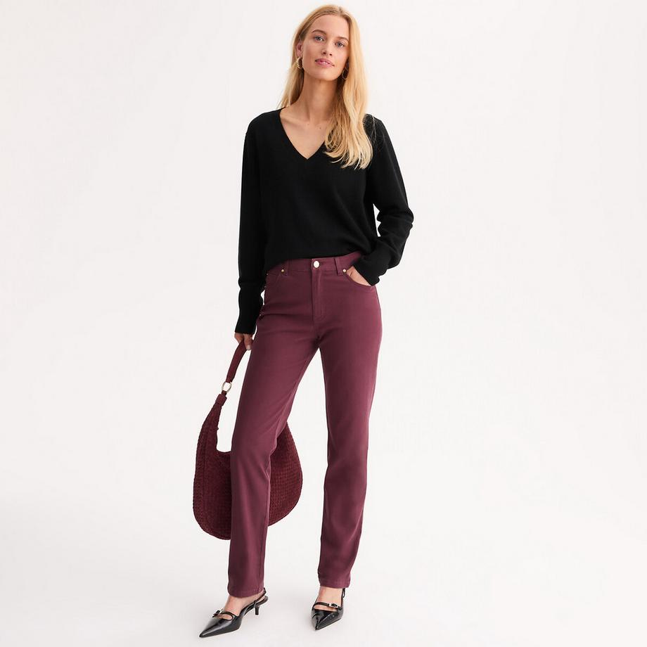 La Redoute Collections Pantaloni Dritti Cinque Tasche Cotone Stretch  