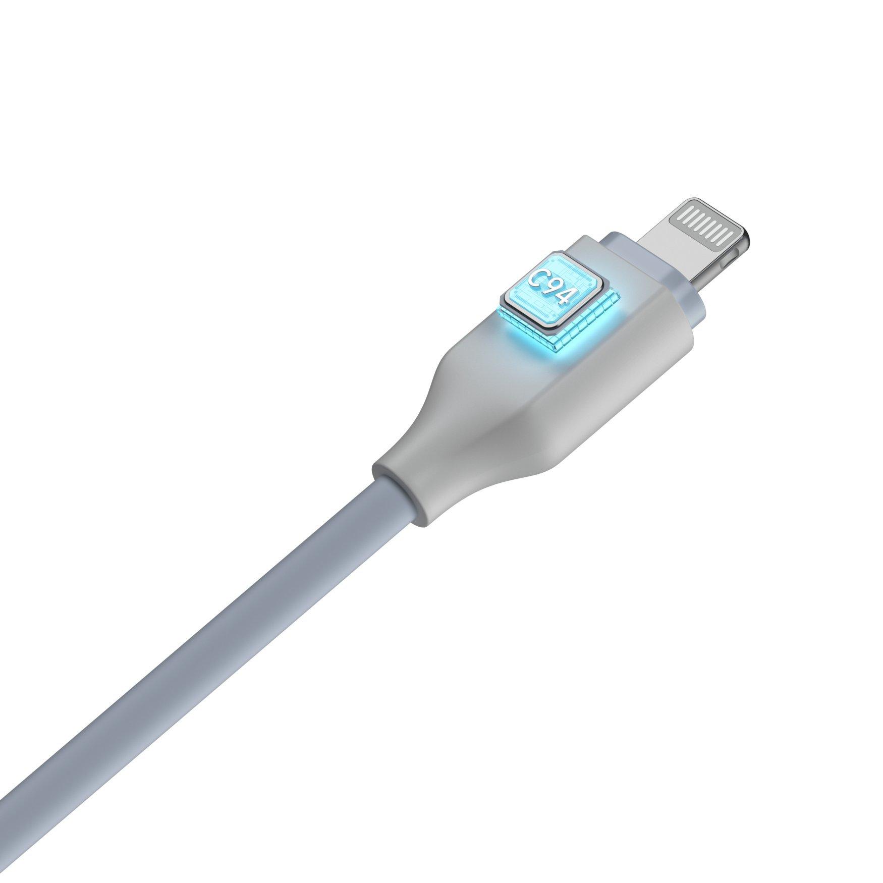 Sharge  Cavo in silicone blu altamente elastico Shargeek USB-C on lightning 