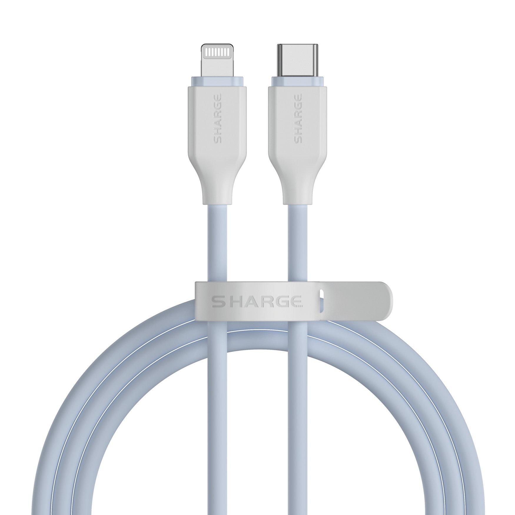 Sharge  Câble en silicone hautement élastique USB-C vers Lightning 