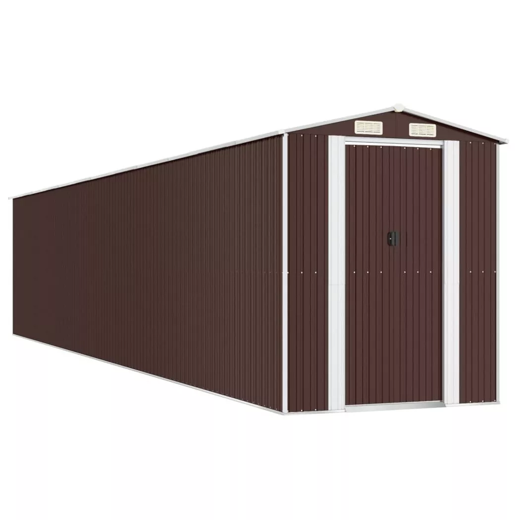 VidaXL - Geräteschuppen stahl, One Size, Braun