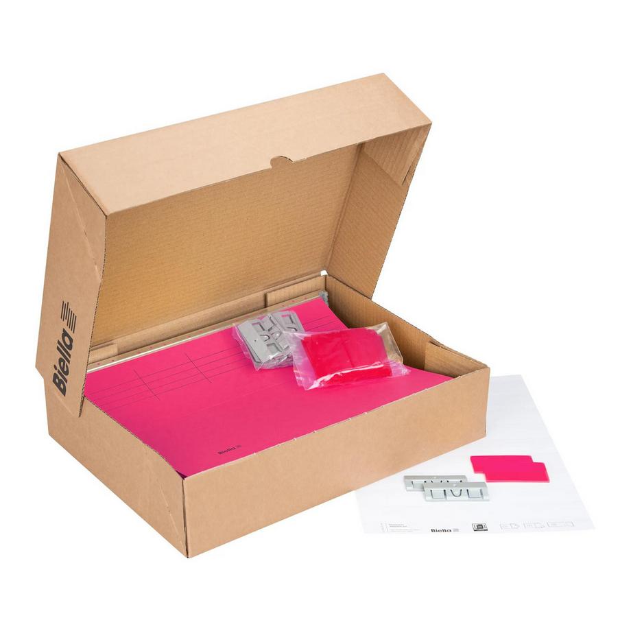 Biella Hängemappen Original, A4, 25 cm, 25 Stück, inklusive Zubehör  