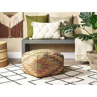 Beliani Pouf en Jute Rétro DEEPOR  