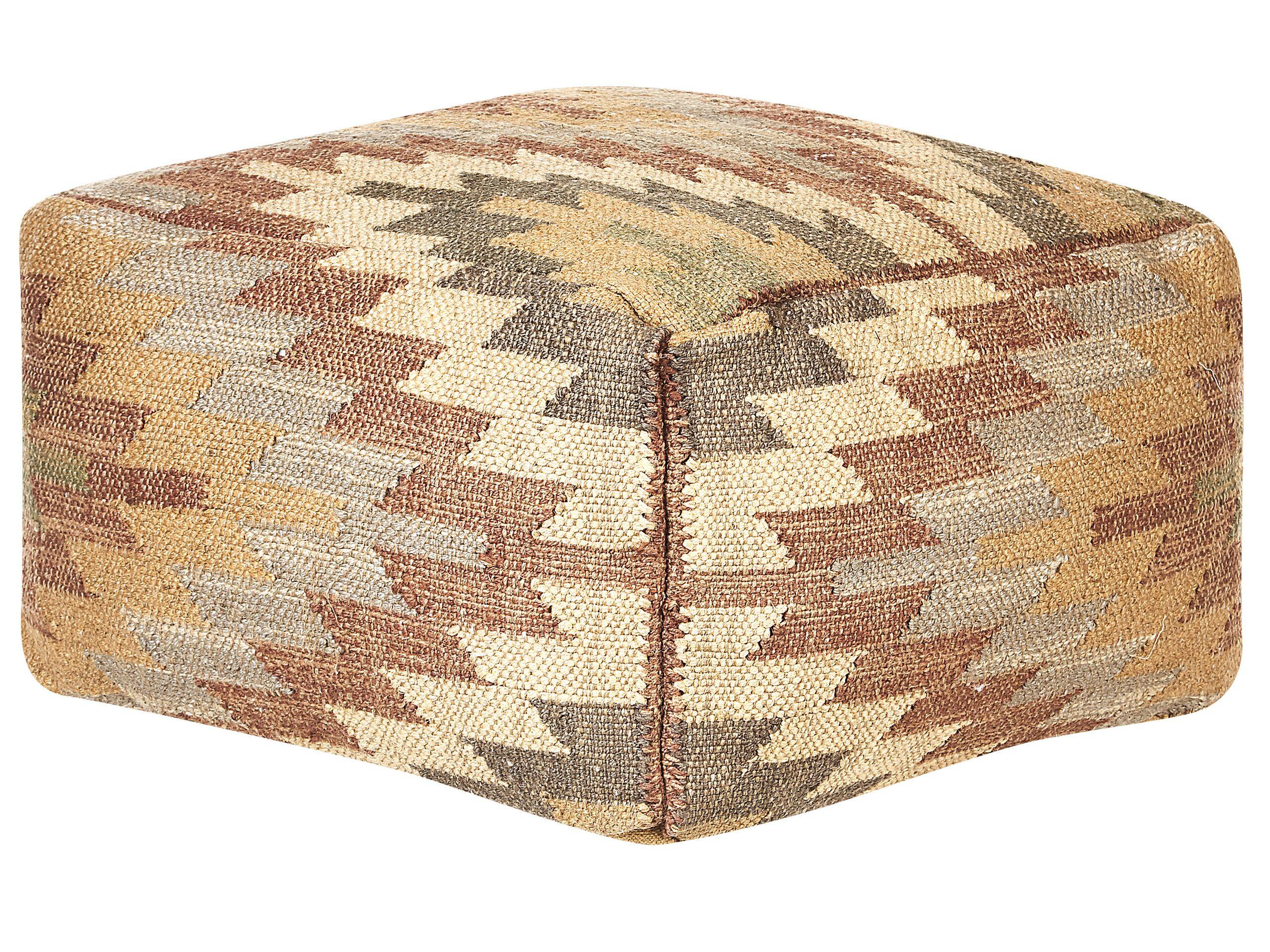 Beliani Pouf en Jute Rétro DEEPOR  