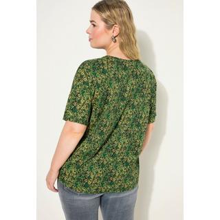 Studio Untold  T-Shirt, Rundhals, kleiner Paisley Print 