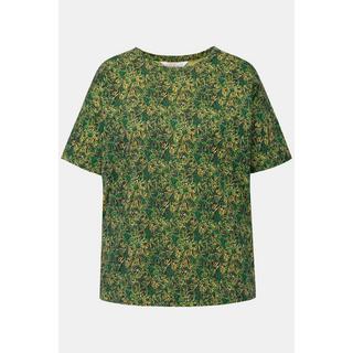 Studio Untold  T-Shirt, Rundhals, kleiner Paisley Print 