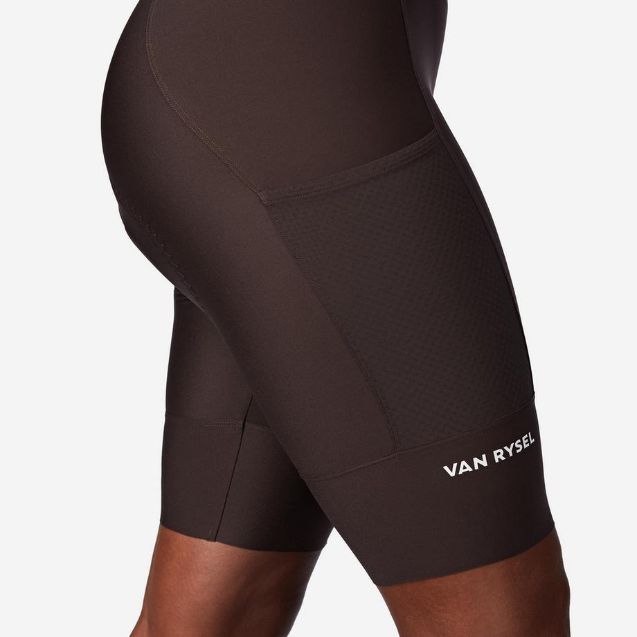 VAN RYSEL  Cuissard court de vélo de route femme endurance, EDR marron 