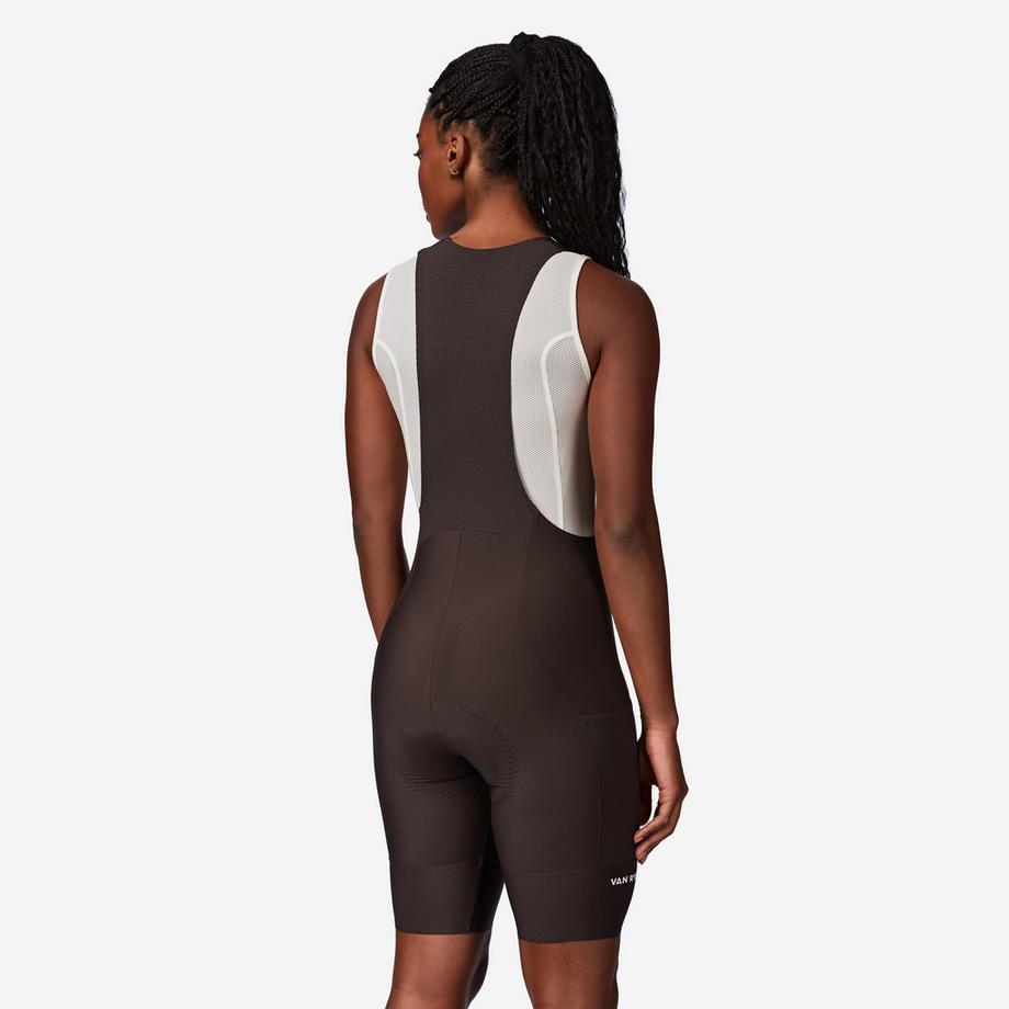 VAN RYSEL  Cuissard court de vélo de route femme endurance, EDR marron 