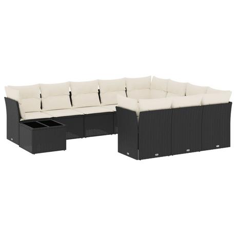 VidaXL set divano da giardino Polirattan  