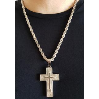 HEBE JEWELS  Chaîne Big Cross, HIP-HOP-STYLE 