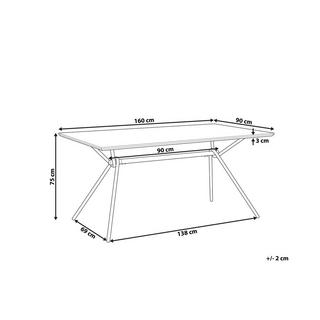 Beliani Table de repas en MDF Moderne AMSTERDAM  