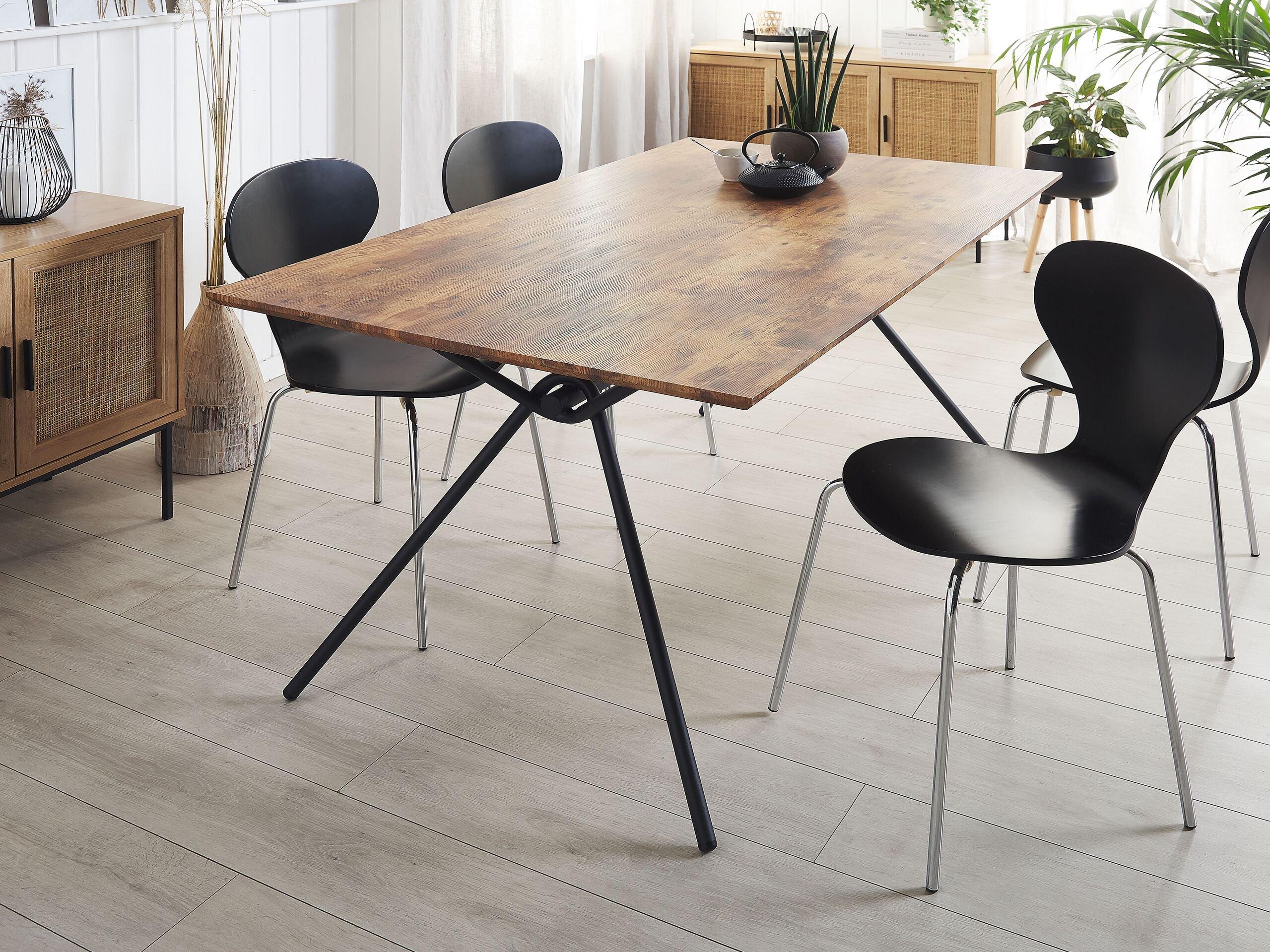 Beliani Table de repas en MDF Moderne AMSTERDAM  