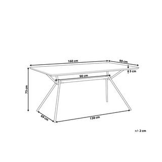Beliani Esstisch aus MDF-Platte Modern AMSTERDAM  