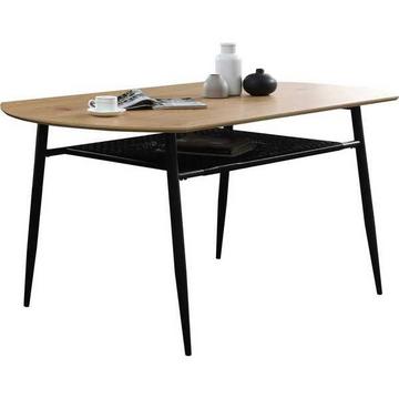 Table à manger plaqué bois 140x90 noir